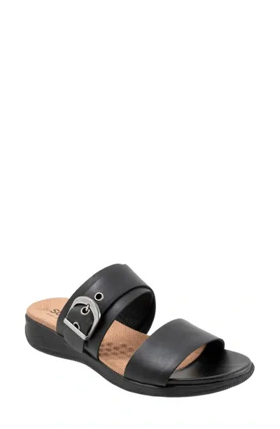 Softwalk Toki Slide Sandal In Black