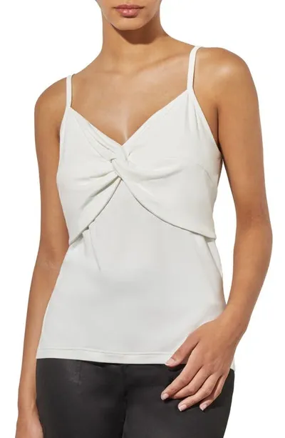 Ming Wang Knot Detail Jersey Camisole In White