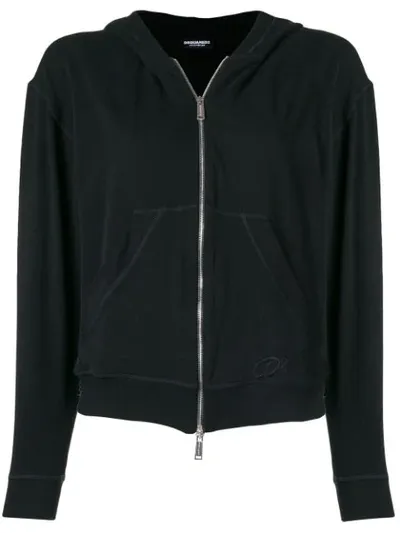 Dsquared2 Zipped Cardigan In Black