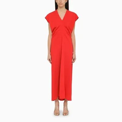 P.a.r.o.s.h Red Cr\u00eape Long Dress