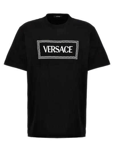 Versace Logo T-shirt In Black