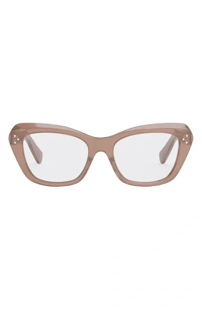 Celine 52mm Cat Eye Reading Glasses In Pink /other