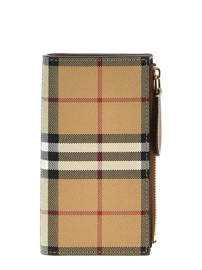 Burberry Check Wallet Wallets, Card Holders In Beige