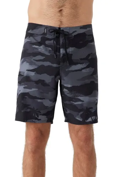 O'neill Hyperfreak Heat Camouflage Swim Trunks In Black