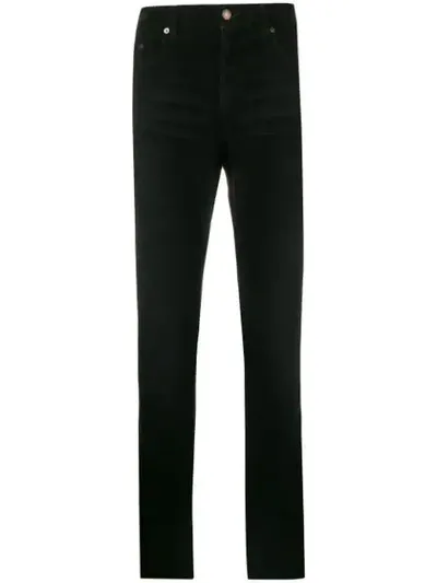 Saint Laurent Curdoroy Trousers In Black