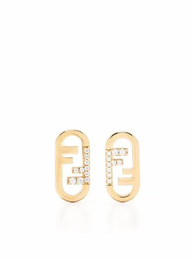 Fendi Olock Earrings In Golden