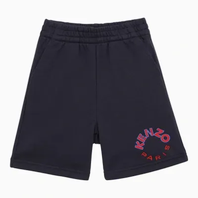 Kenzo Kids Navy Blue Cotton Jersey Shorts