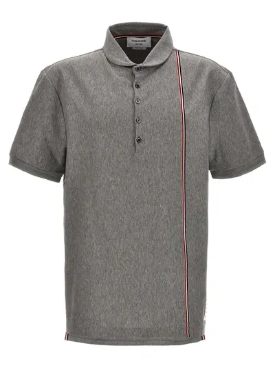 Thom Browne Rwb Polo In Grey