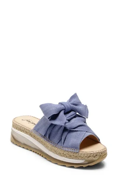 Free People Chapmin Sport Platform Sandal In Denim