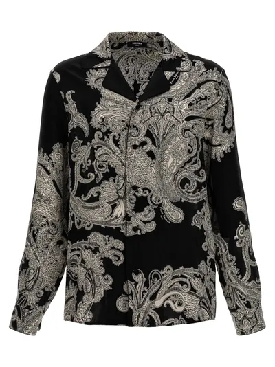 Balmain Blackwhite Paisley Print Shirt