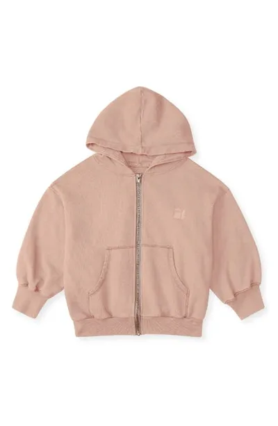 The Sunday Collective Kids' Natural Dye Everyday Zip-up Hoodie In Onion