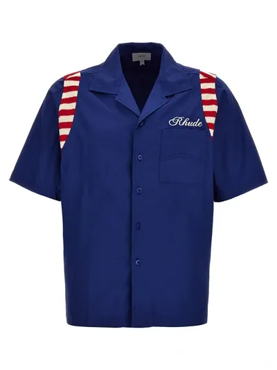 Rhude American Spirit Shirt, Blouse In Blue