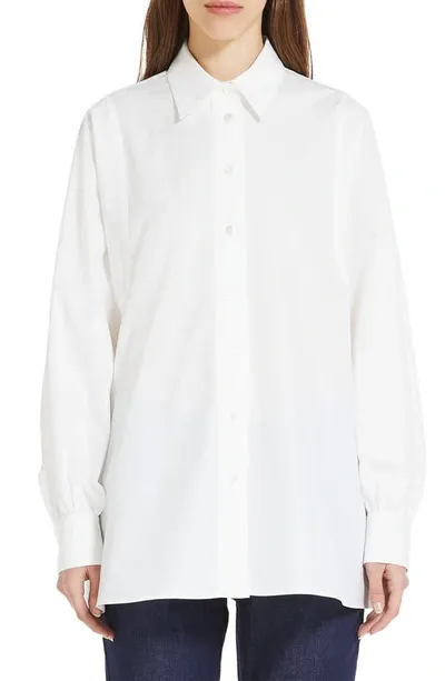 Max Mara Fufy Cotton Button-up Shirt In White