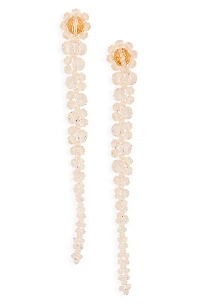 Simone Rocha Beaded Drop Earrings In Pink