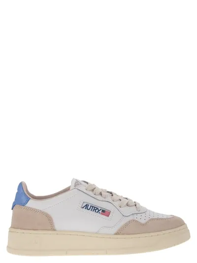 Autry Medalist Low Leather And Suede Sneakers In White