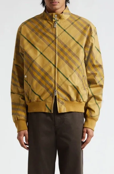 Burberry Check Cotton Track Jacket In Multicolor