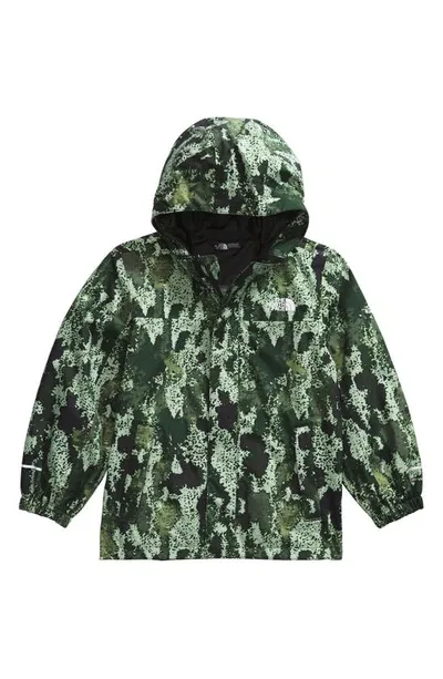 The North Face Kids' Antora Waterproof Recycled Polyester Rain Jacket In Misty Sage Generative Camo