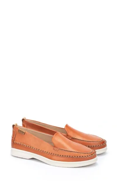 Pikolinos Gandia Moc Toe Loafer In Orange