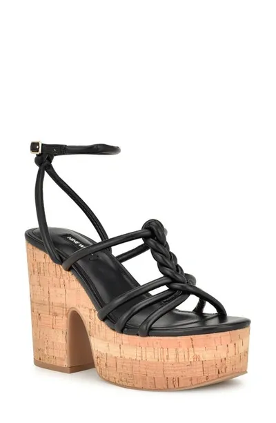 Nine West Olander Platform Sandal In Black