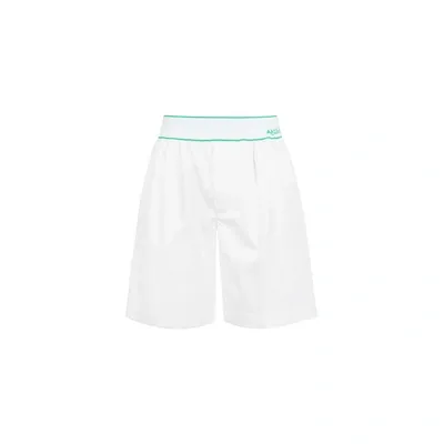 Bottega Veneta Cotton Logo Shorts In White