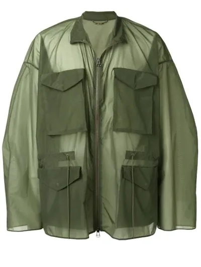 Oamc Oversized Military Jacket In Green