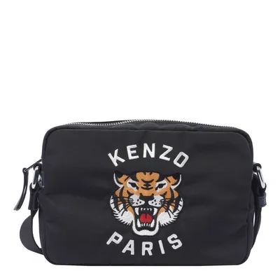 Kenzo Tiger Print Bag In Black