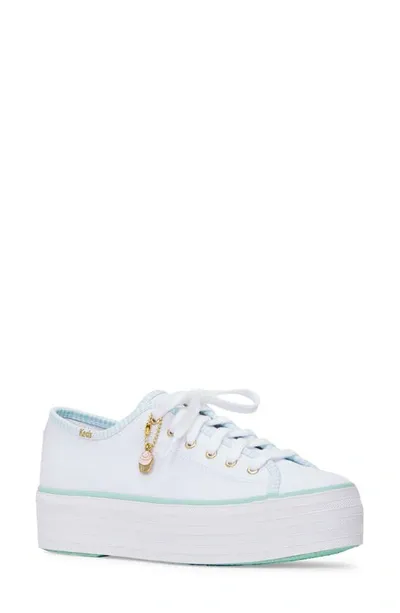 Keds X Magnolia Bakery Triple Up Platform Sneaker In White/green