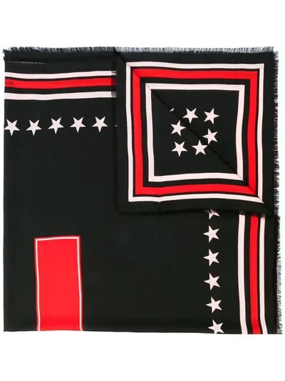 Givenchy 17 Print Scarf In Black