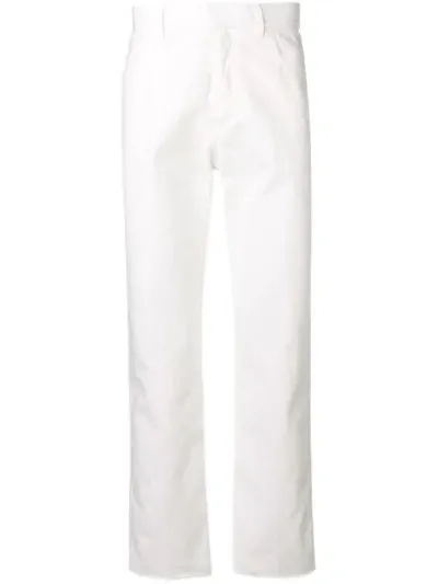 Haider Ackermann Raw Hem Jeans In White