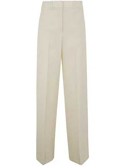 Jil Sander 61 Aw 32 Wide Leg Tailored Trousers Clothing In White