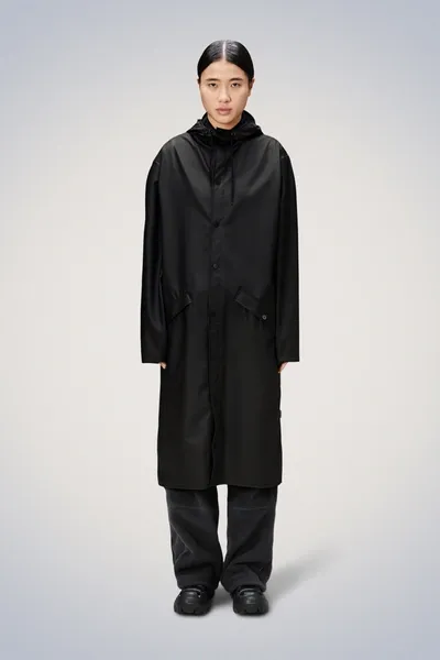 Rains Longer Jacket In Black