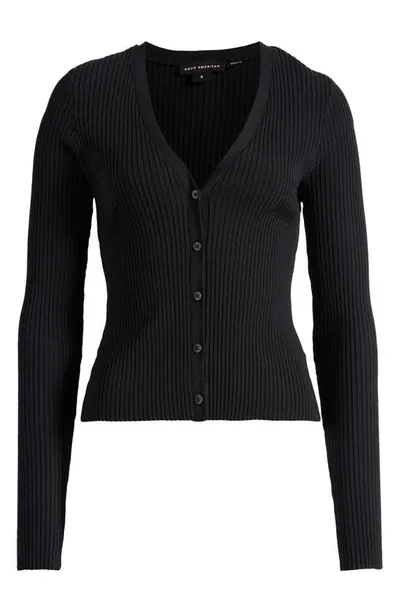 Good American Shine Rib Cardigan In Black001