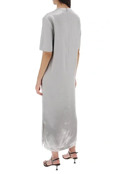 Loulou Studio Maxi Abito Tuga In Seta In Gray