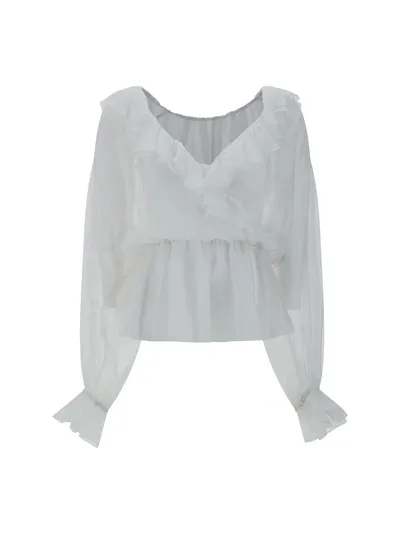 Dolce & Gabbana Top In Bianco Ottico