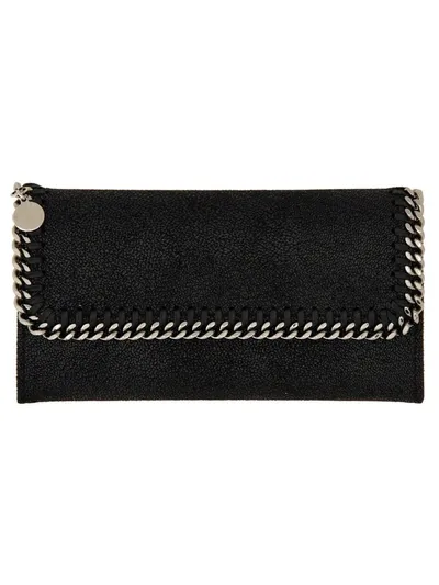 Stella Mccartney Continental Falabella Wallet In Black