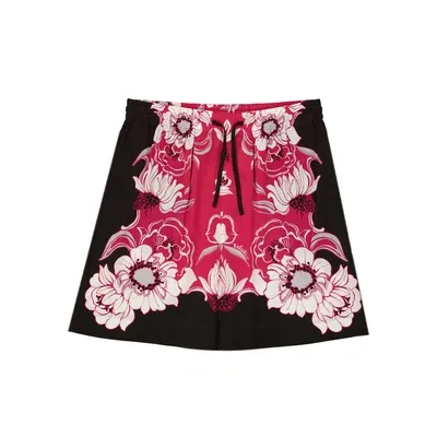 Valentino Silk Shorts In Pink