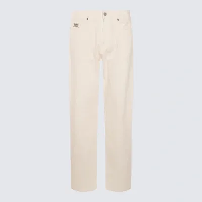 Versace White Cotton Denim Jeans