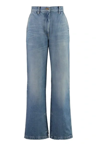 Palm Angels Wide-leg Jeans In Multicolor