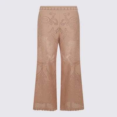 Valentino Pantaloni Poudre In Beige