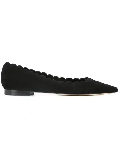 Manolo Blahnik Srila Ballerinas In Black