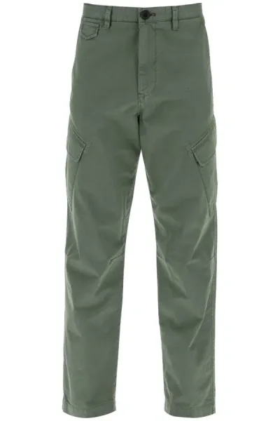 Ps By Paul Smith Pantaloni Cargo In Cotone Stretch In Green