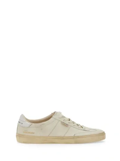 Golden Goose 'soul Star' White Low Top Sneakers With Metallic Heel Tab In Leather Woman