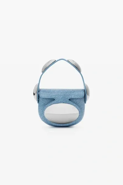 Alexander Wang Dome Mini Top Handle Bags In Blue