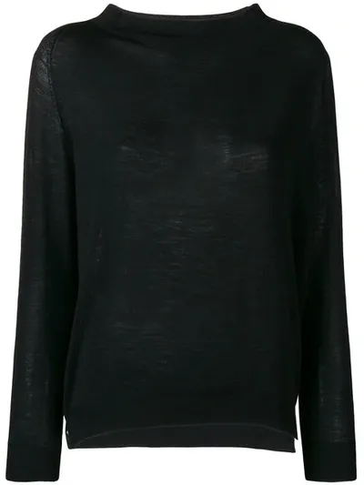 Zanone Schmaler Pullover In Black