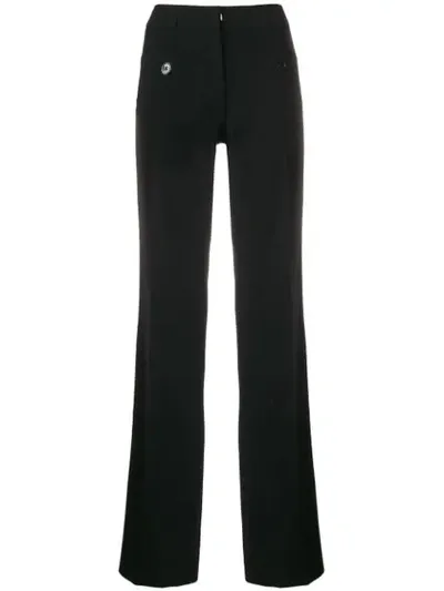 Carven Side Striped Trousers In Black