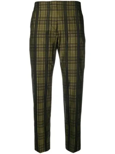 Mantù Metallic Tailored Trousers In Green