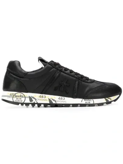 White Premiata Lucy Sneakers In Black