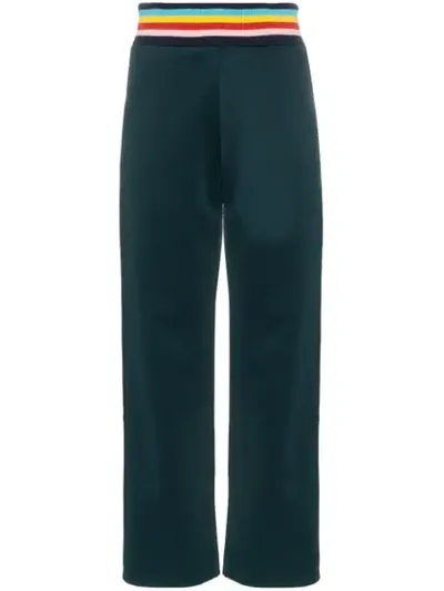 Mira Mikati Multicoloured Waistband Track Trousers In Green