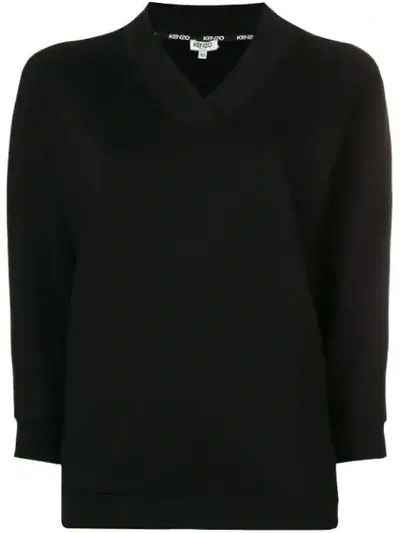 Kenzo Sweatshirt With Lurex Logo In Black