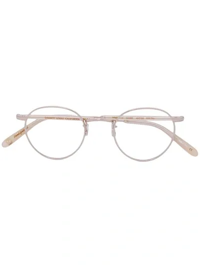 Garrett Leight Round Glasses In Metallic